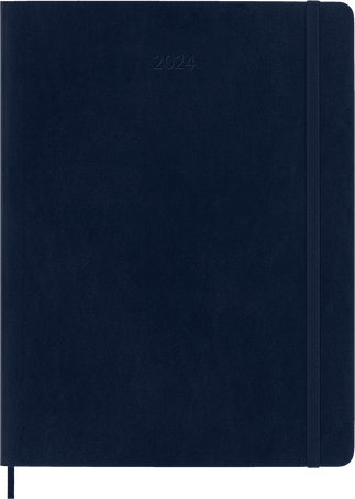 Agenda Classic 2024 XL Settimanale, copertina morbida, 12 mesi, Blu Zaffiro - Front view