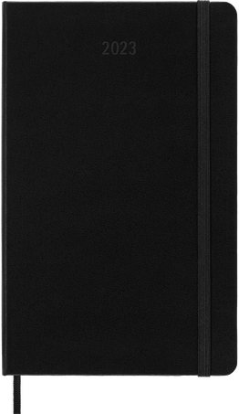Classic Planner 2023 Daily 12-Month, Black - Front view