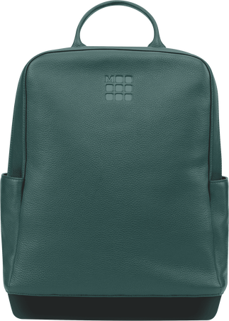 Moleskine Leather Backpack Classic Collection, Green - Front view