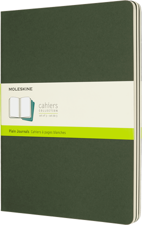 Quaderni Cahier Set da 3 quaderni, Verde Mirto - Front view