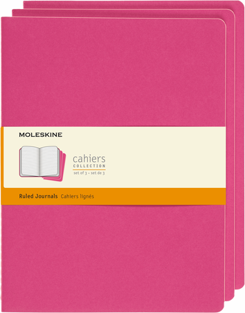 Cahier Notizhefte 3er-Set, Kinetic Pink - Front view