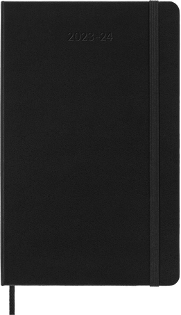 Classic Planner 2023/2024 Large Weekly horizontal, hard cover, 18 months, Black - Front view