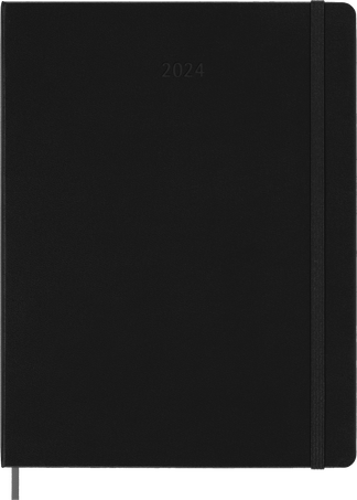 Agenda Moleskine 12 mois - 2024 - Hebdomadaire - Smart Paper Tablet - Grand  - Zwart