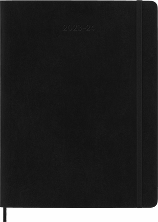 Agenda Classic XL 2023/2024 Settimanale, copertina morbida, 18 mesi, Nero - Front view