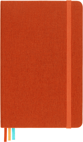 Copertina Rigida in Tessuto Taccuino per Organizzare Viaggi Moleskine Voyageur Notebook Arancio Ibisco Formato Medium 11.5 x 18 cm 208 Pagine Diario di Viaggio 