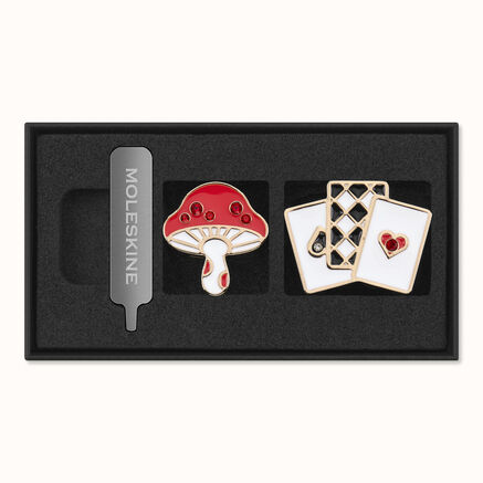 LE ALICE-2 PINS BUNDLE (MUSHROOM+CARDS)