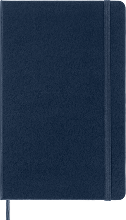 Smart notebook Large Couverture rigide, ligné, Bleu Saphir - Front view