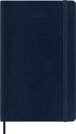 Agenda Classic 2024 Large Settimanale, copertina morbida, 12 mesi, Blu Zaffiro - Front view