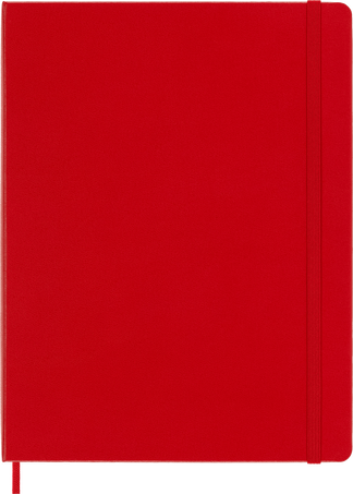 Classic Notebook Hard Cover, Scarlet Red - Front view