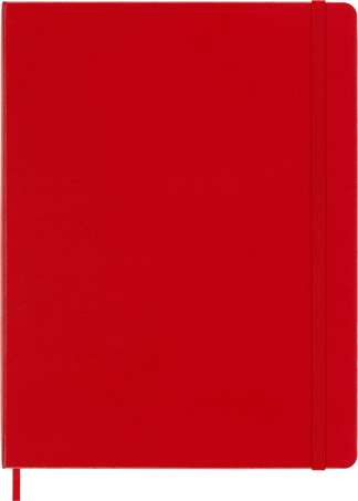 Classic Notebook Hard Cover, Scarlet Red - Front view