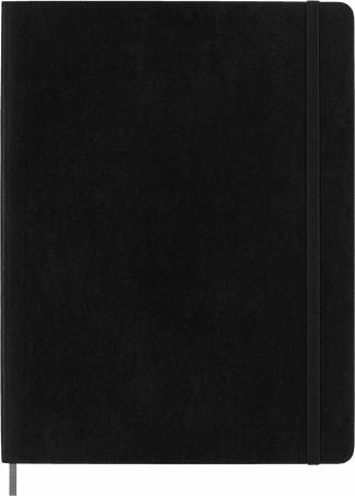 Smart notebook XL Soft cover, ruled, Black - Front view
