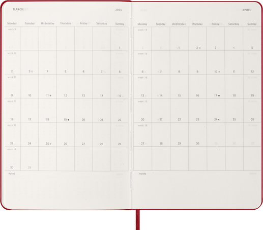 12M WKLY NTBK LG S.RED HARD