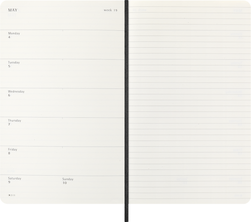 12M WKLY NTBK LG BLK SOFT