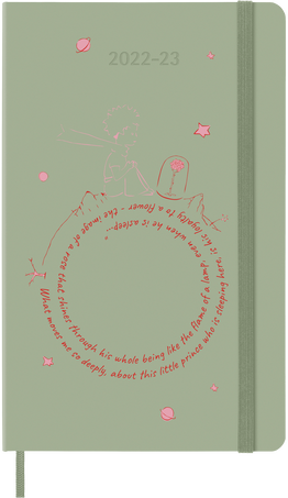 Le Petit Prince Planner 2022/2023 18-Month, Weekly, Rose Green - Front view