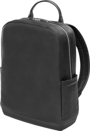 Backpack Classic Leather Collection, Black - Front view