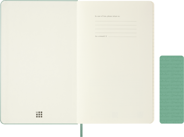 NOTEBOOK LG RULED HARD SAGE GREEN+TEXT