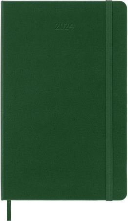 Agenda Classic 2024 Large Settimanale, copertina rigida, 12 mesi, Verde Mirto - Front view