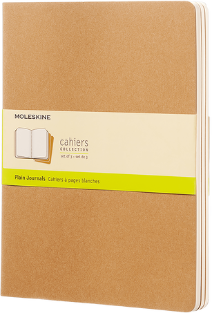 Moleskine Cahier: Black Journal Extra Large, Set of 3