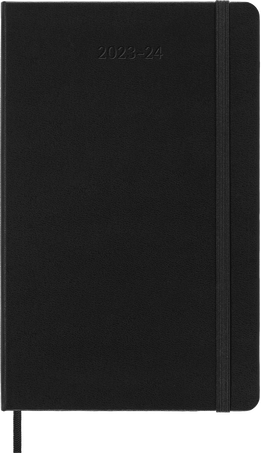 Agenda Classic 2023/2024 Large Giornaliera, copertina rigida, 18 mesi, Nero - Front view