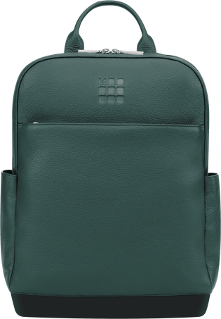 Zaino PRO Moleskine in pelle Collezione Classic, Verde - Front view