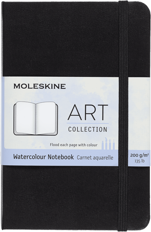 Carnet aquarelle Collection Art, Noir - Front view