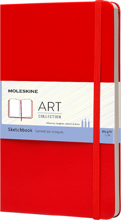 Cuaderno de bocetos Colección Art, Rojo Escarlata - Front view