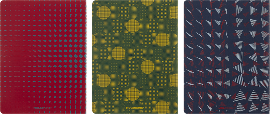 CAHIER JNLS XL RUL PATTERN GRN-BLUE-RED