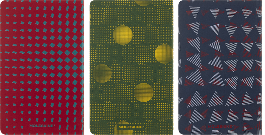 CAHIER JNLS L RUL PATTERN GRN-BLUE-RED