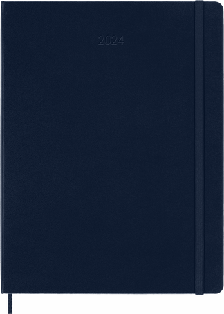 Classic Planner 2024 XL Weekly, hard cover, 12 months, Sapphire Blue - Front view