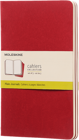 Cahier Notizhefte 3er-Set, Cranberry Rot - Front view