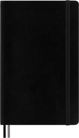 Classic Notebook Expanded Soft Cover, Black - Front view