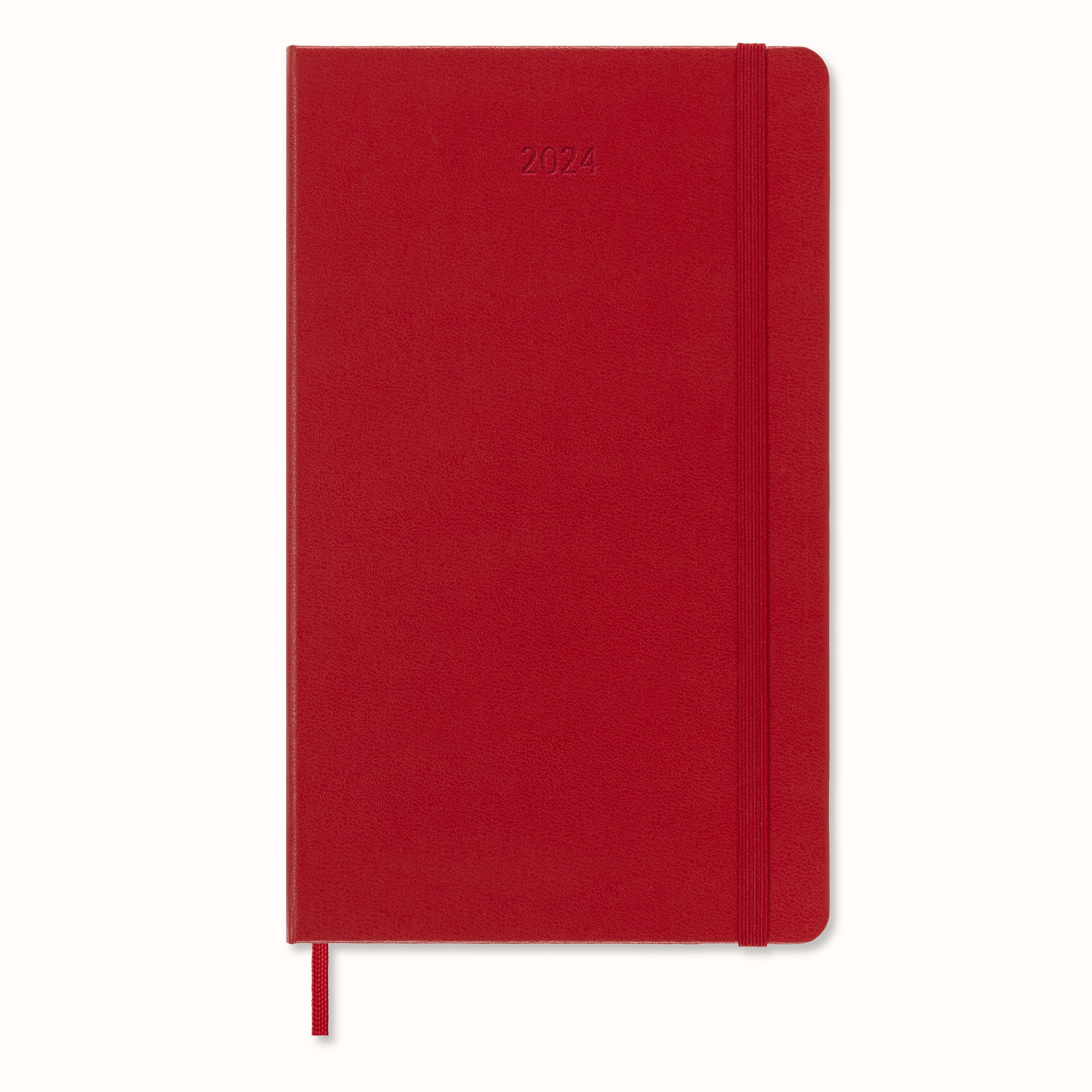 Moleskine 2024 Weekly Planner, 12M, Large, Scarlet Red, Hard Cover