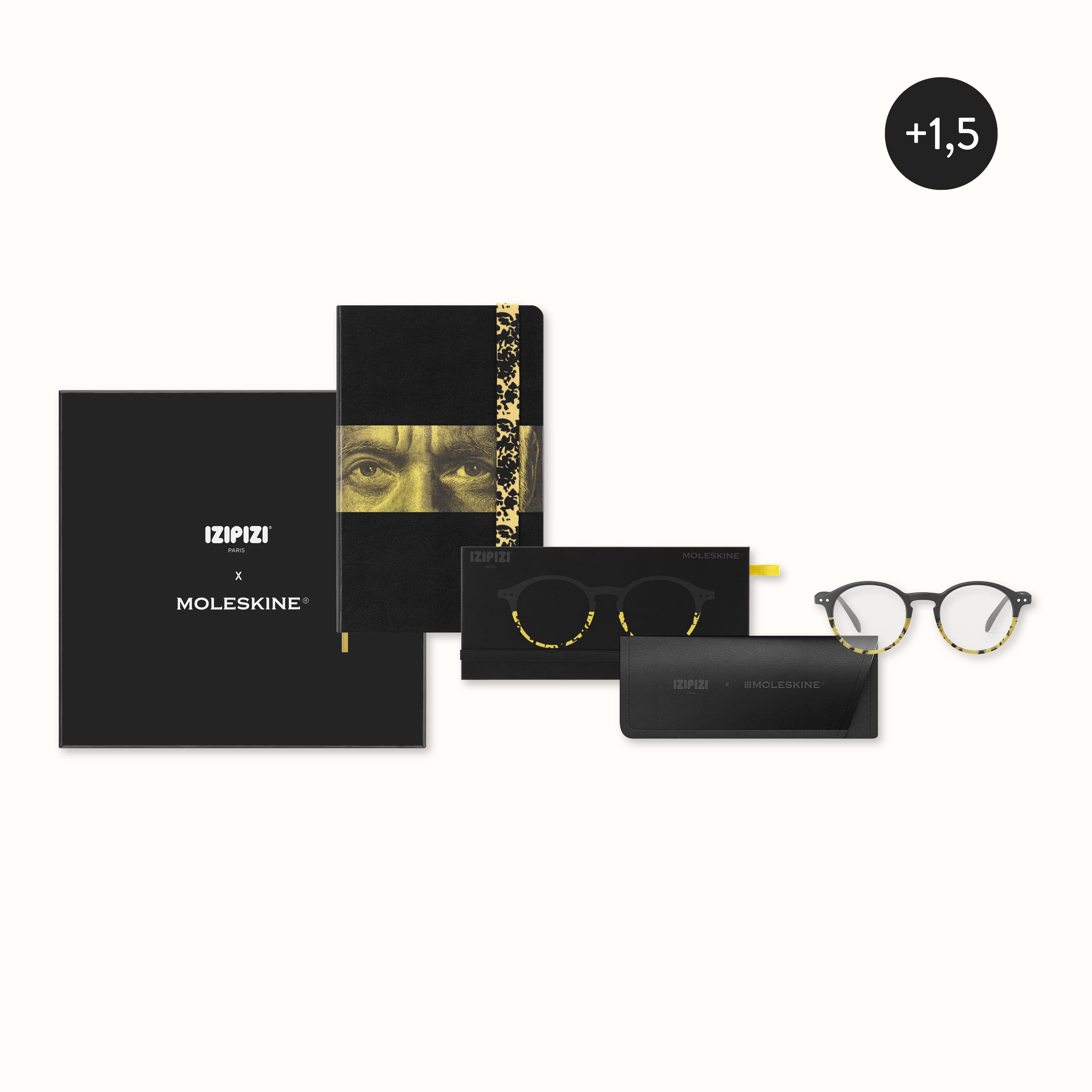 IZIPIZI x Moleskine Large Ruled Notebook and Reading Glasses