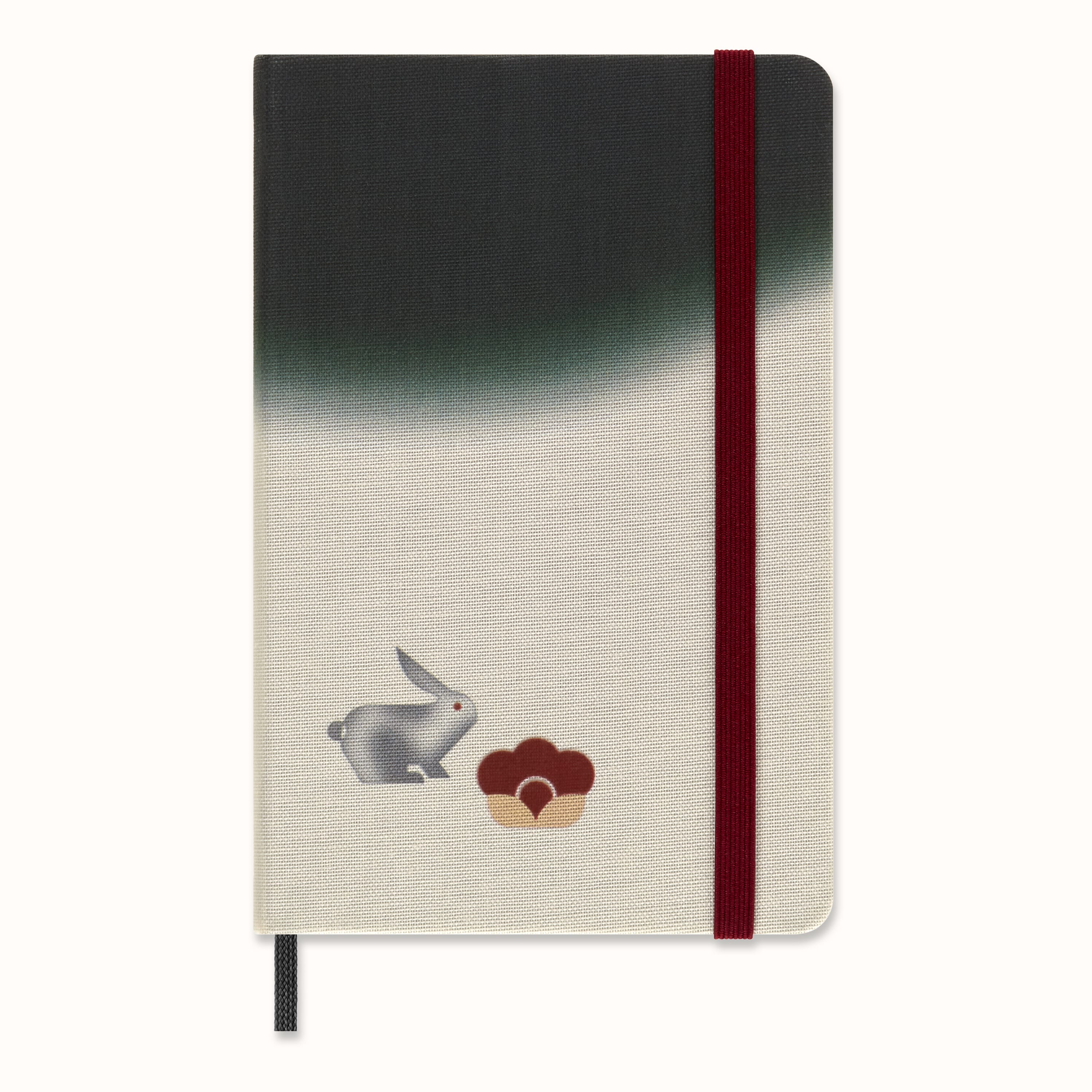 Year of the Rabbit Notebook by Minju Kim Pocket, Fabric Hard Cover, Ruled Multi-color