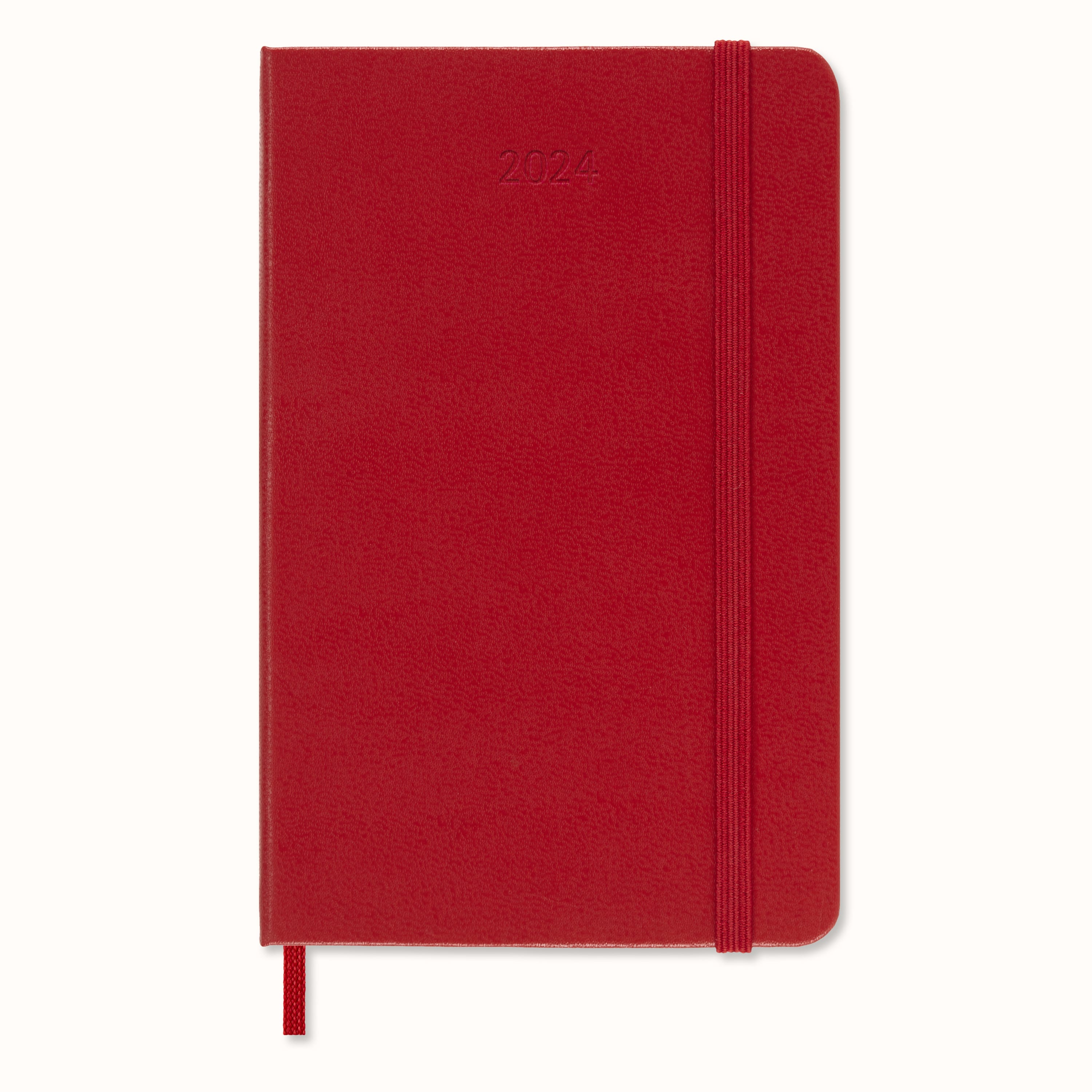 Classic Planner 2024 Pocket Weekly, hard cover, 12 months Scarlet Red