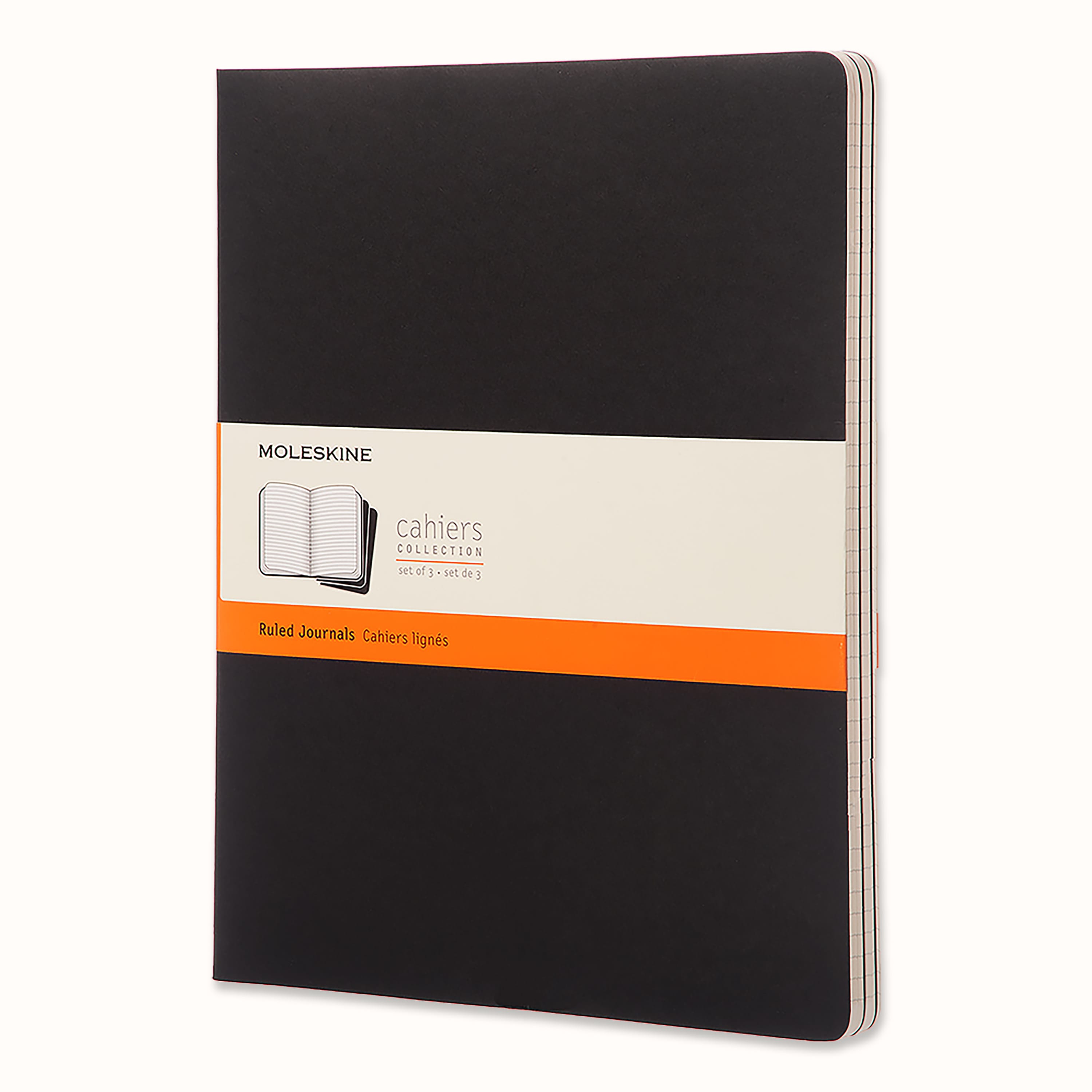 Moleskine Notebook, Ruled-Plain, Black, Extra Large, Soft Cover (7.5 x 10)  (Hardcover)