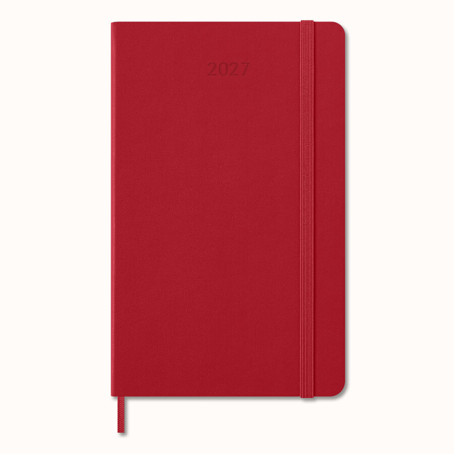 Classic Planner 2027 Large Daily, hard cover, 12 months Scarlet